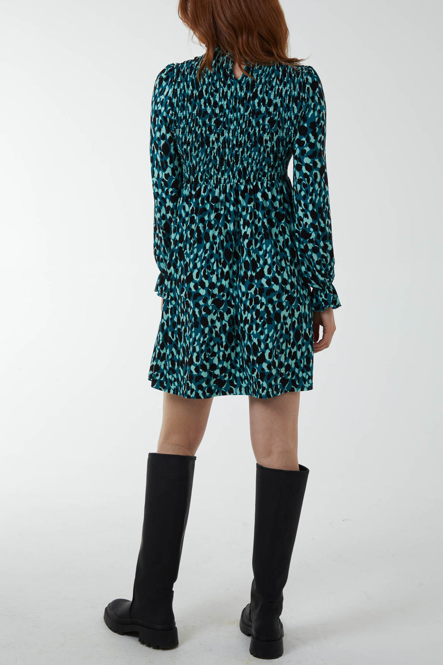 Animal Print Trapeze Mini Dress