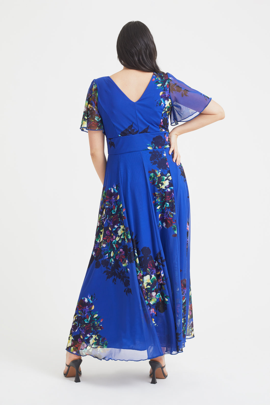 Scarlett & Jo Isabelle Blue Multi Maxi Dress