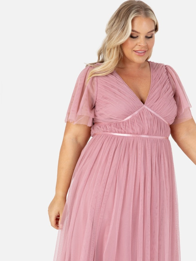 Anaya Rose Ribbon Detail Midi Dress