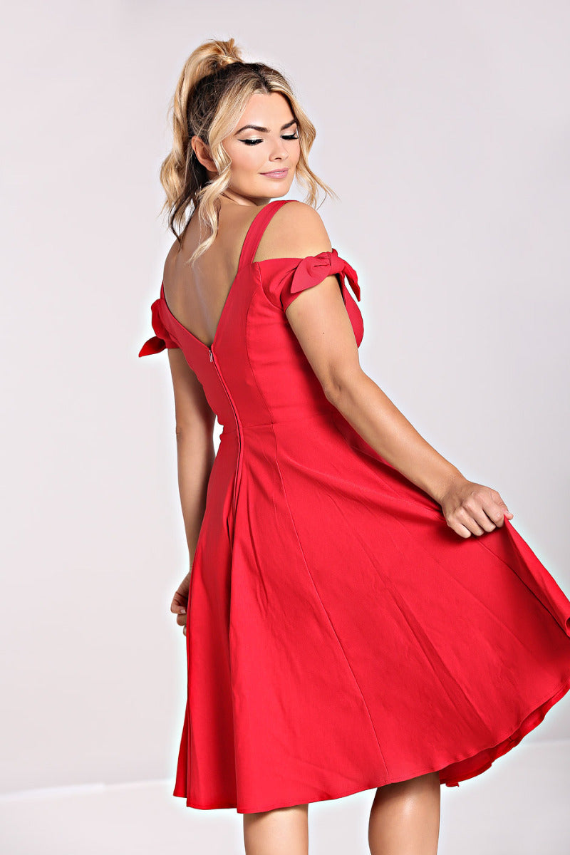 Hell Bunny Red Nancy Midi Dress