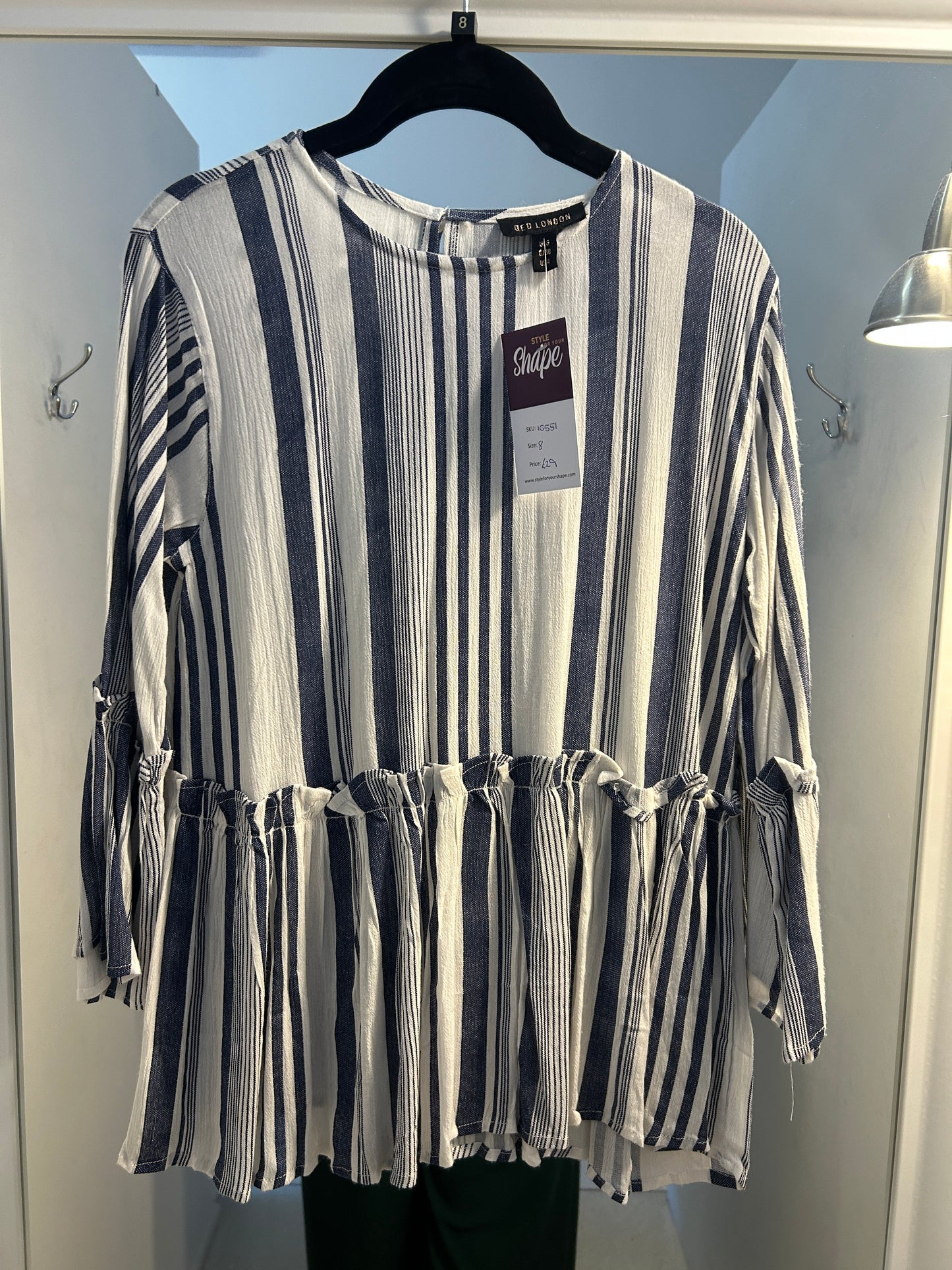 Striped Peplum Top