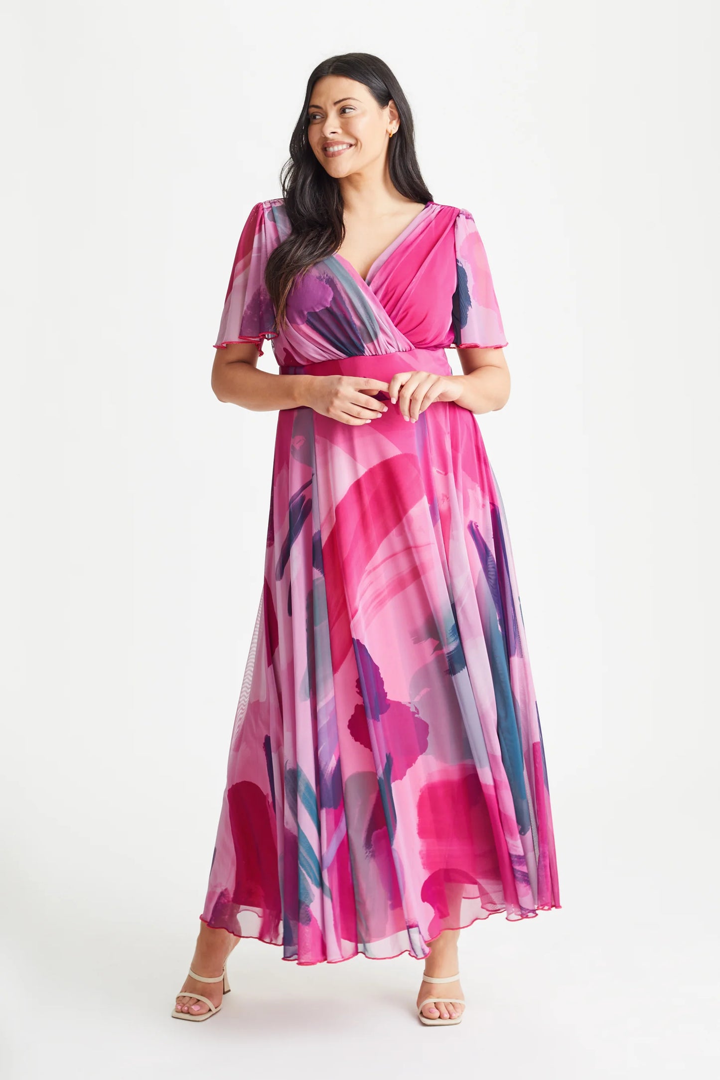 Scarlett & Jo Isabelle Magenta Pink Maxi Dress