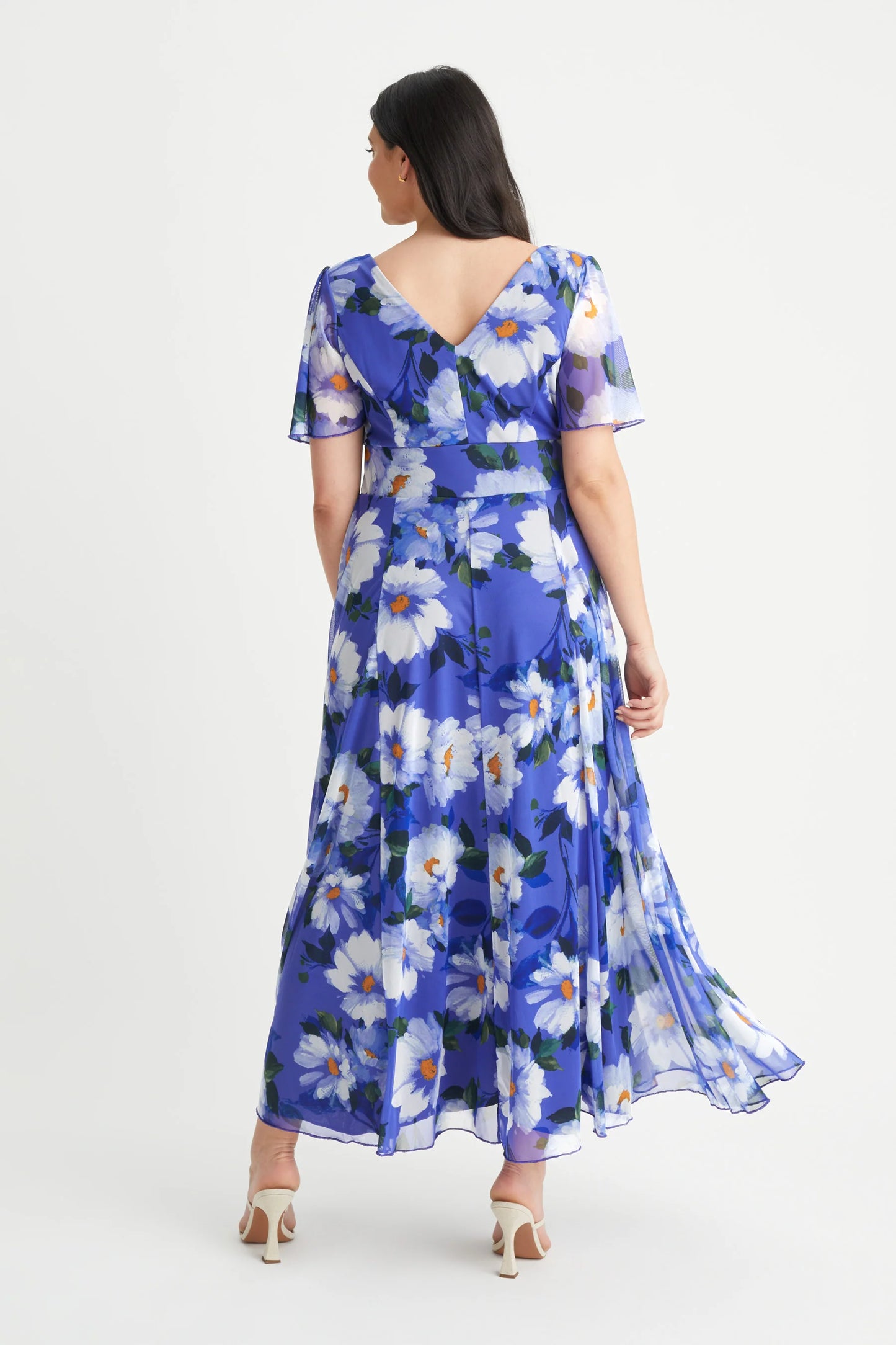 Scarlett & Jo Isabelle Blue Daisy Maxi Sleeve