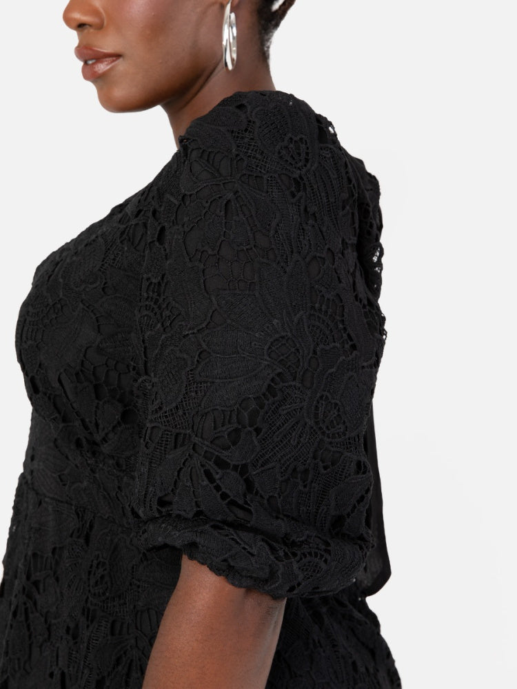 Maya Floral Lace Midaxi Dress