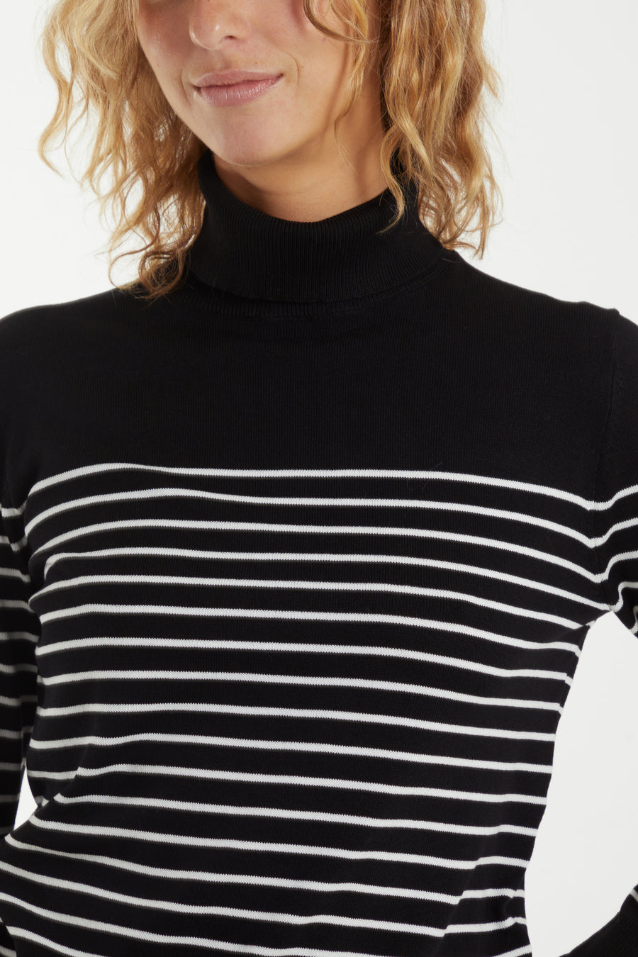 Button Cuff Stripe Jumper