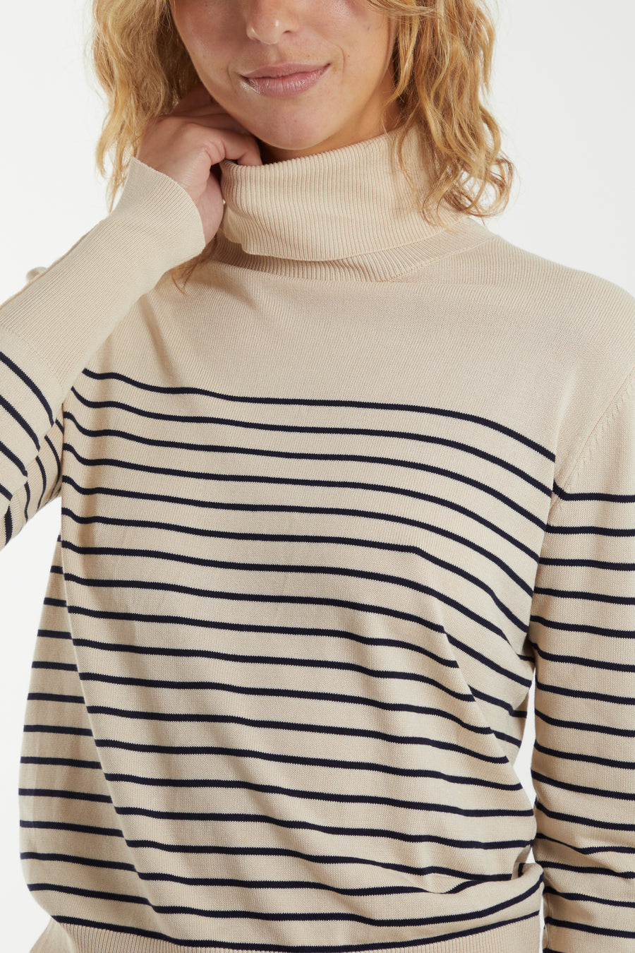 Button Cuff Stripe Jumper