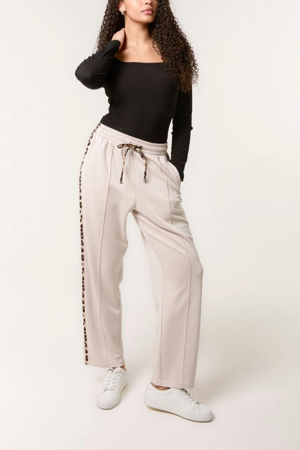 Leopard Side Stripe Joggers