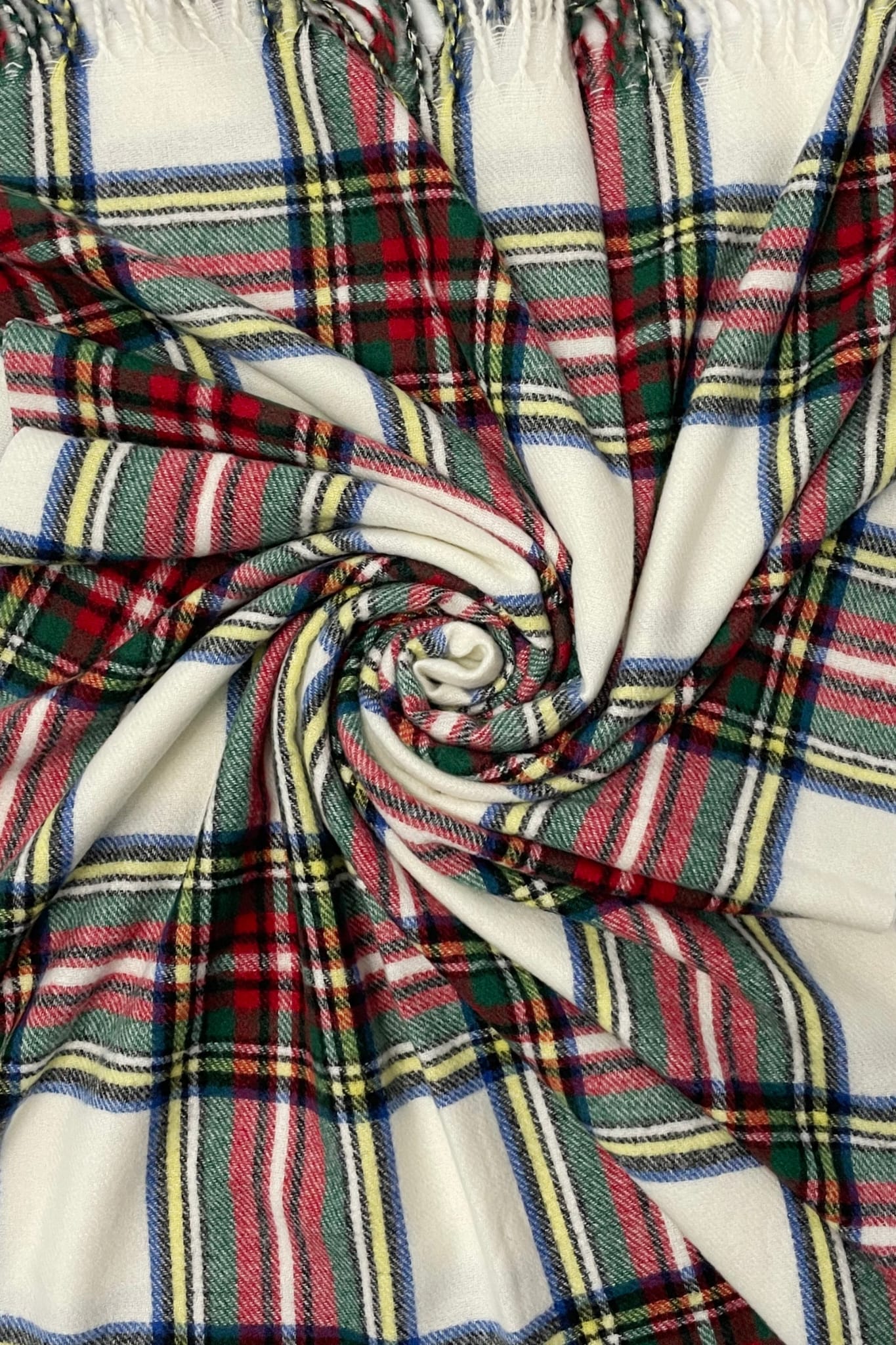 Tartan Check Tassel Scarf