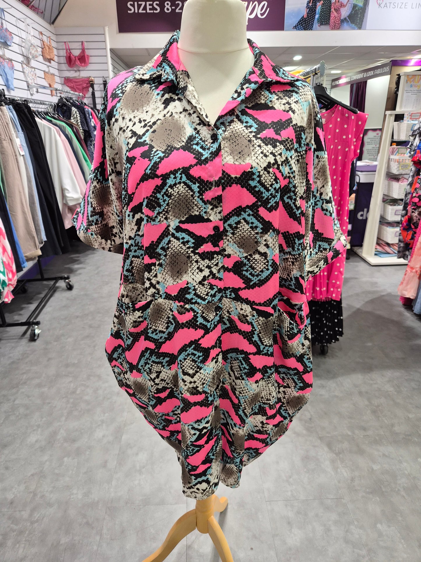 Malissa J Tropical Print Shirt Dress