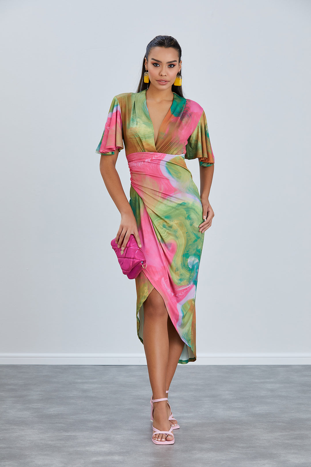 Forever Angel Sleeve Samui Green Dress