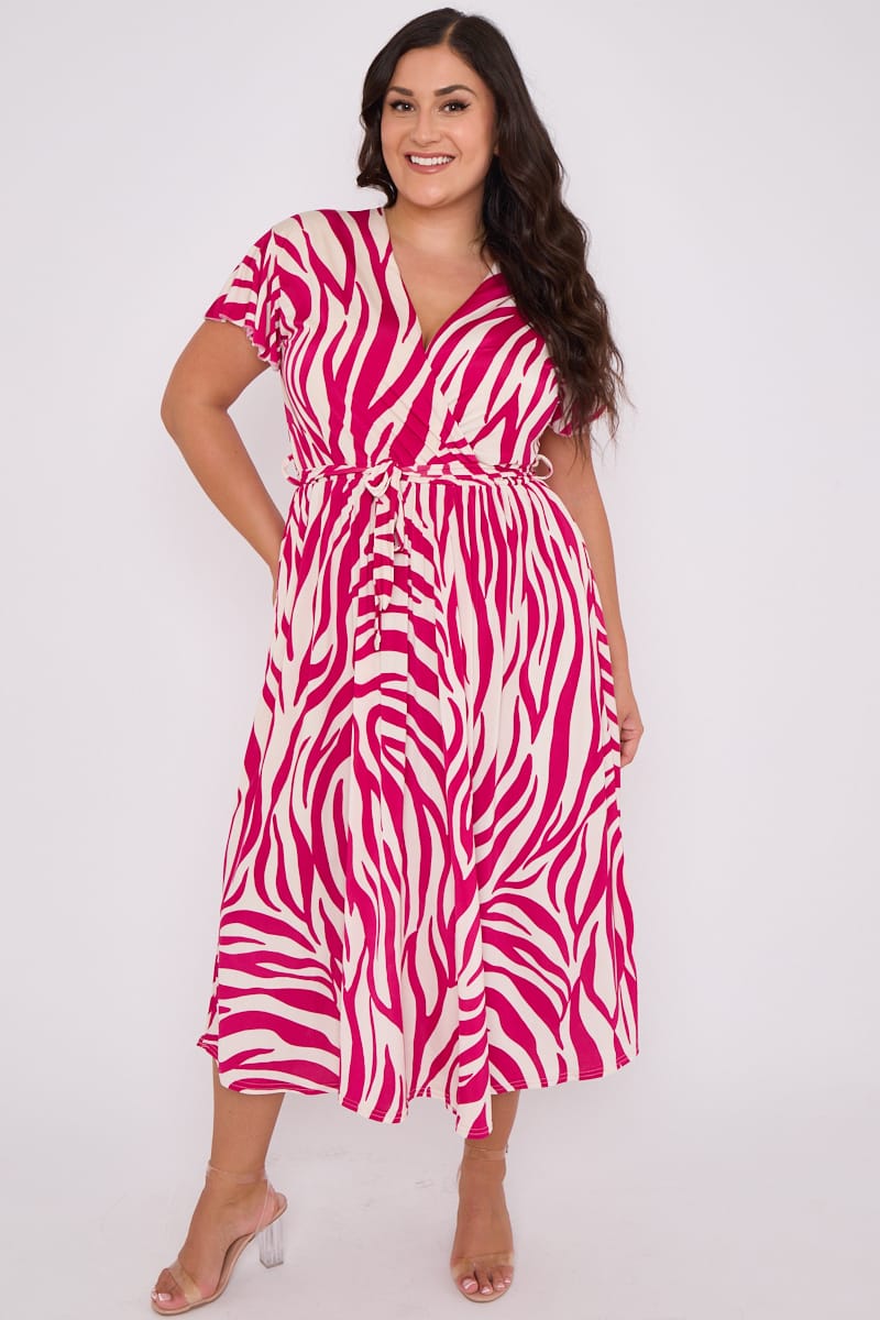 Short Sleeve Wrap Dress with Pockets