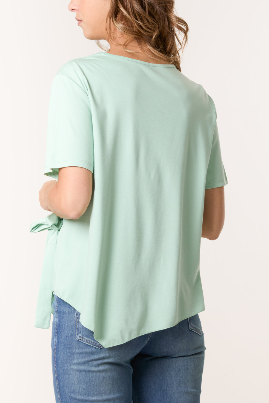Round Neck Front Tie Top