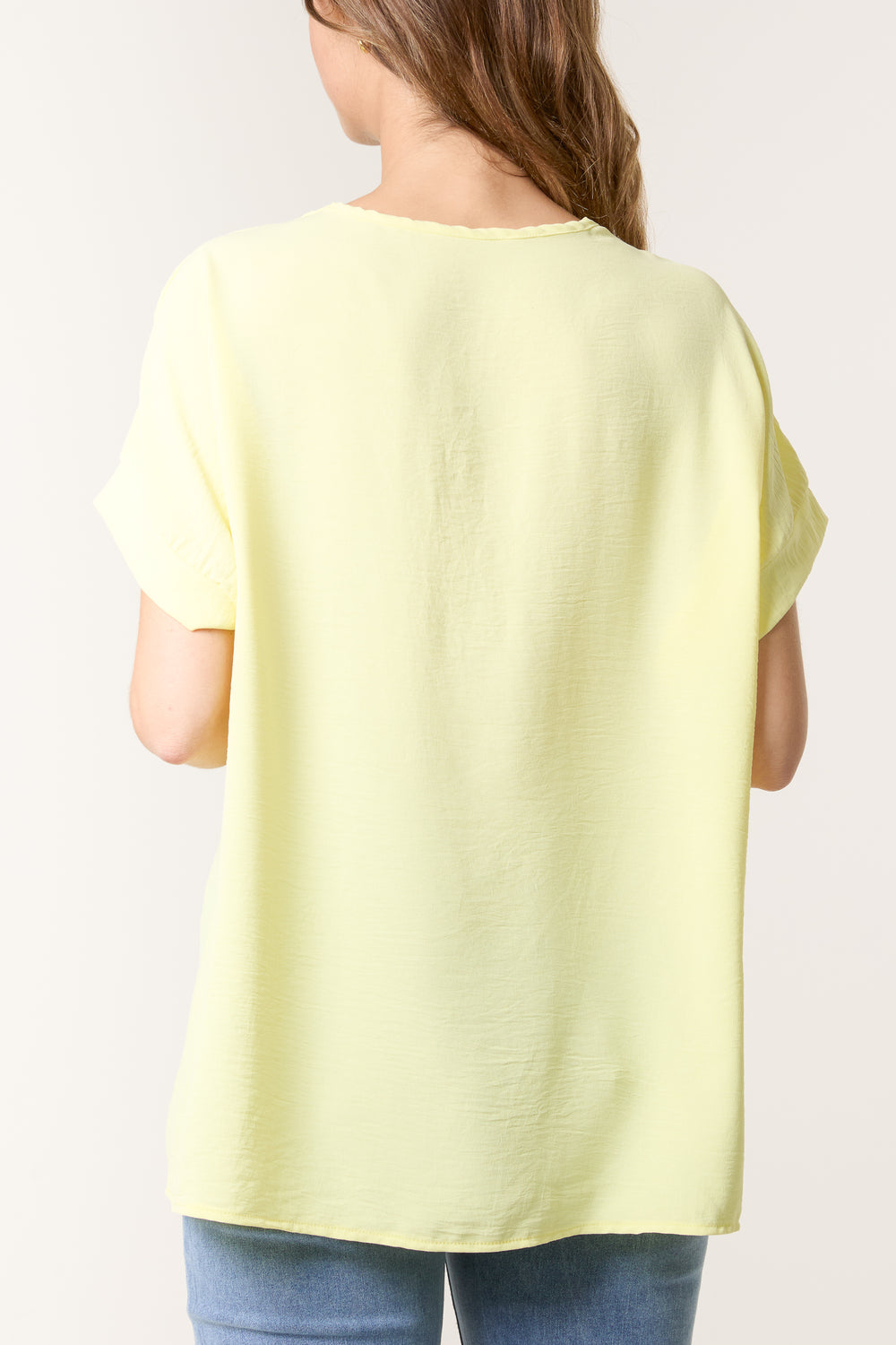 Floaty V Neck Short Sleeve Top