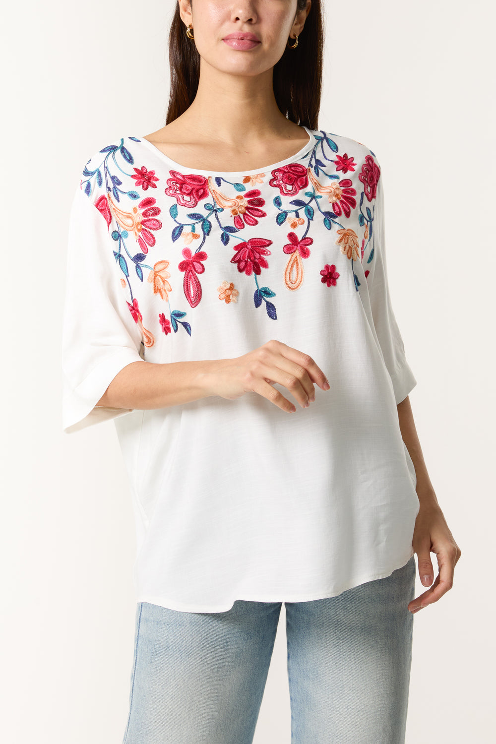 Floral Embroidery Top