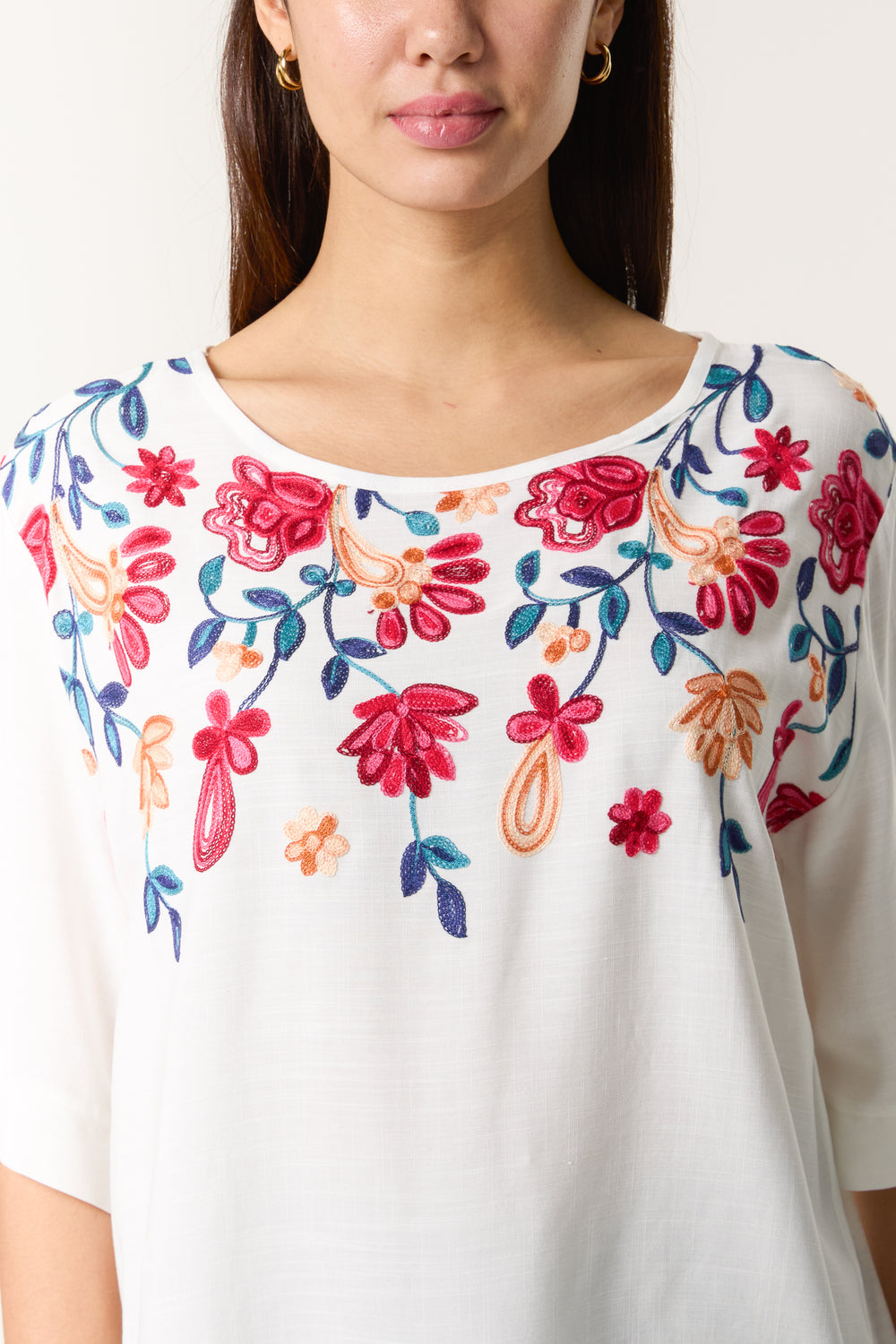 Floral Embroidery Top