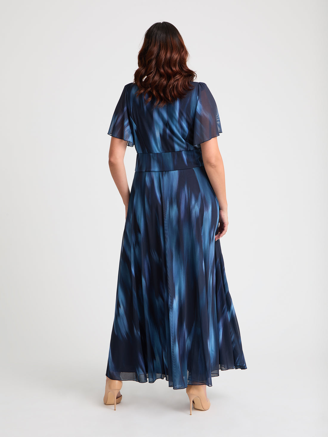 Scarlett & Jo Kemi Navy Ombre Print Bolero Maxi Dress