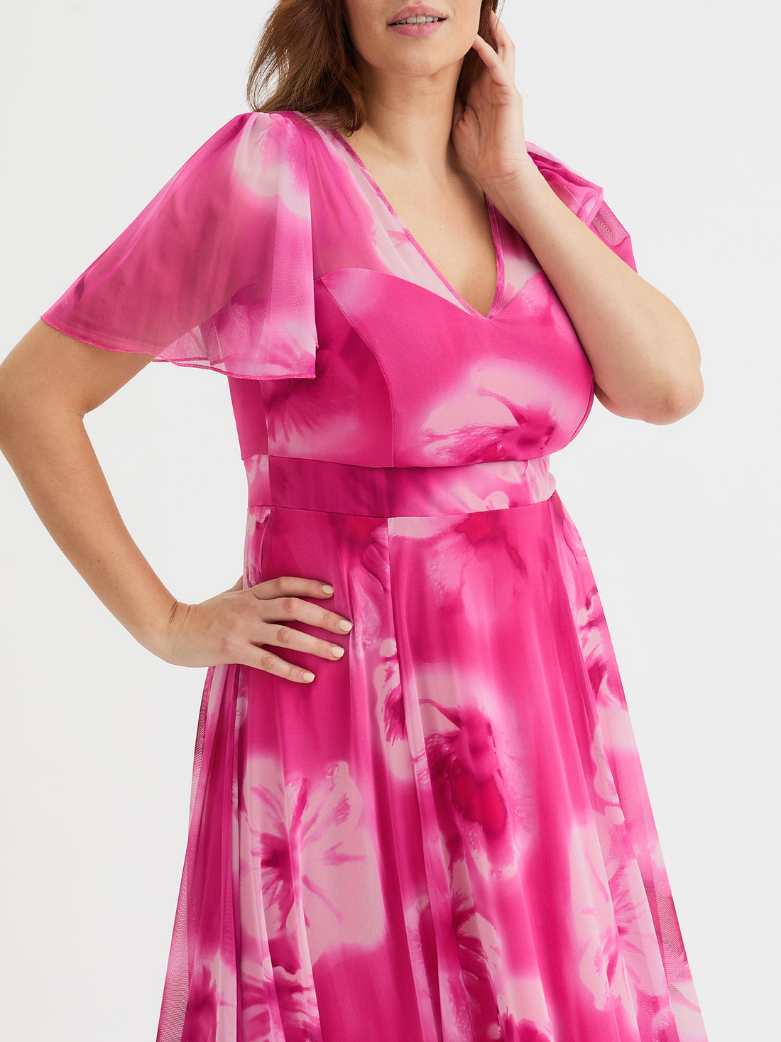Scarlett & Jo Tilly Fuchsia Flower Dress