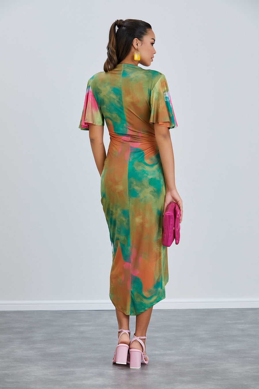 Forever Angel Sleeve Samui Green Dress