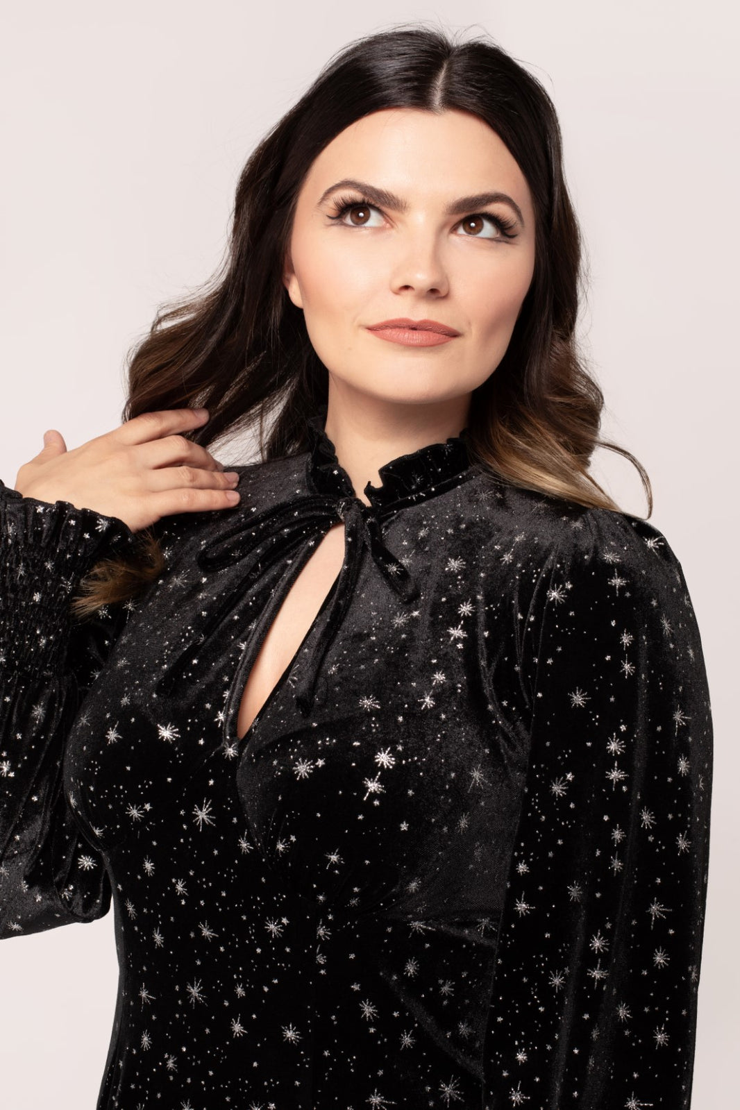 Hell Bunny Vela Velvet Mini Dress