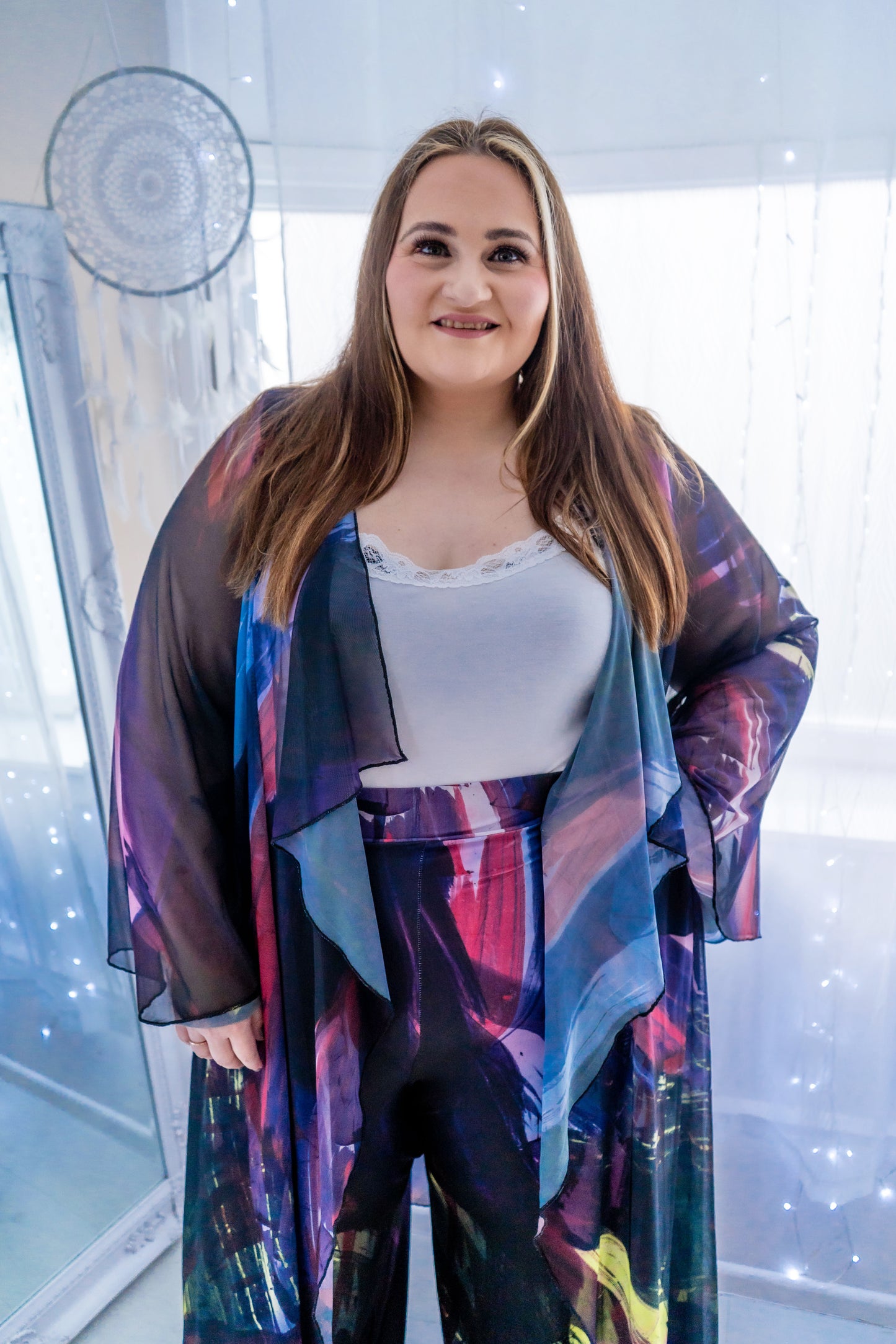 Scarlett & Jo Black Abstract Lounge Pants