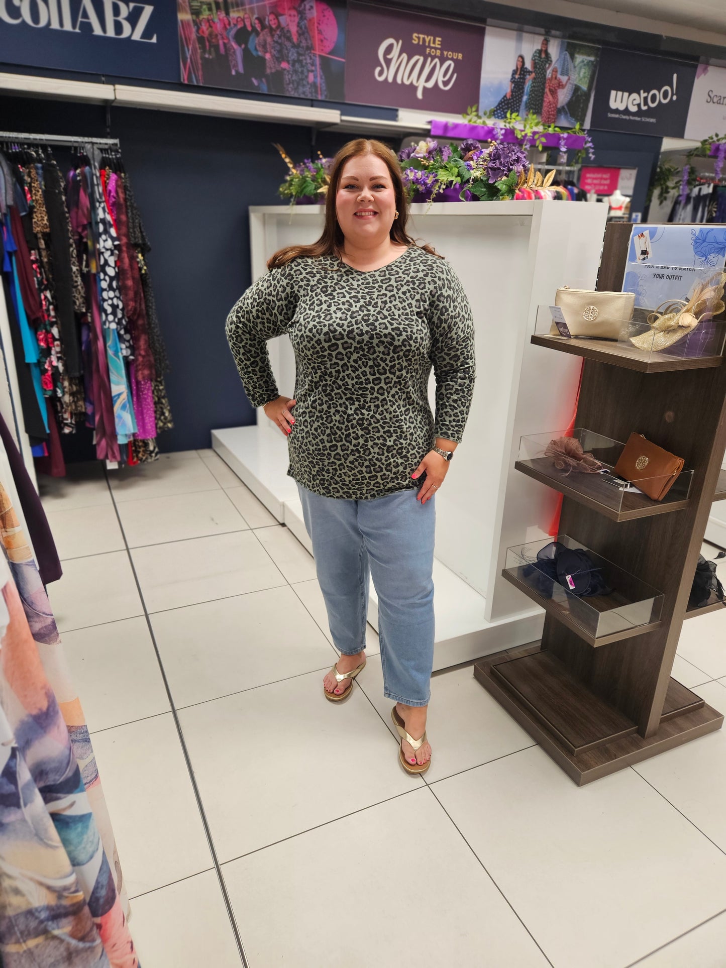 Cheetah Print Fine Knit Jumper