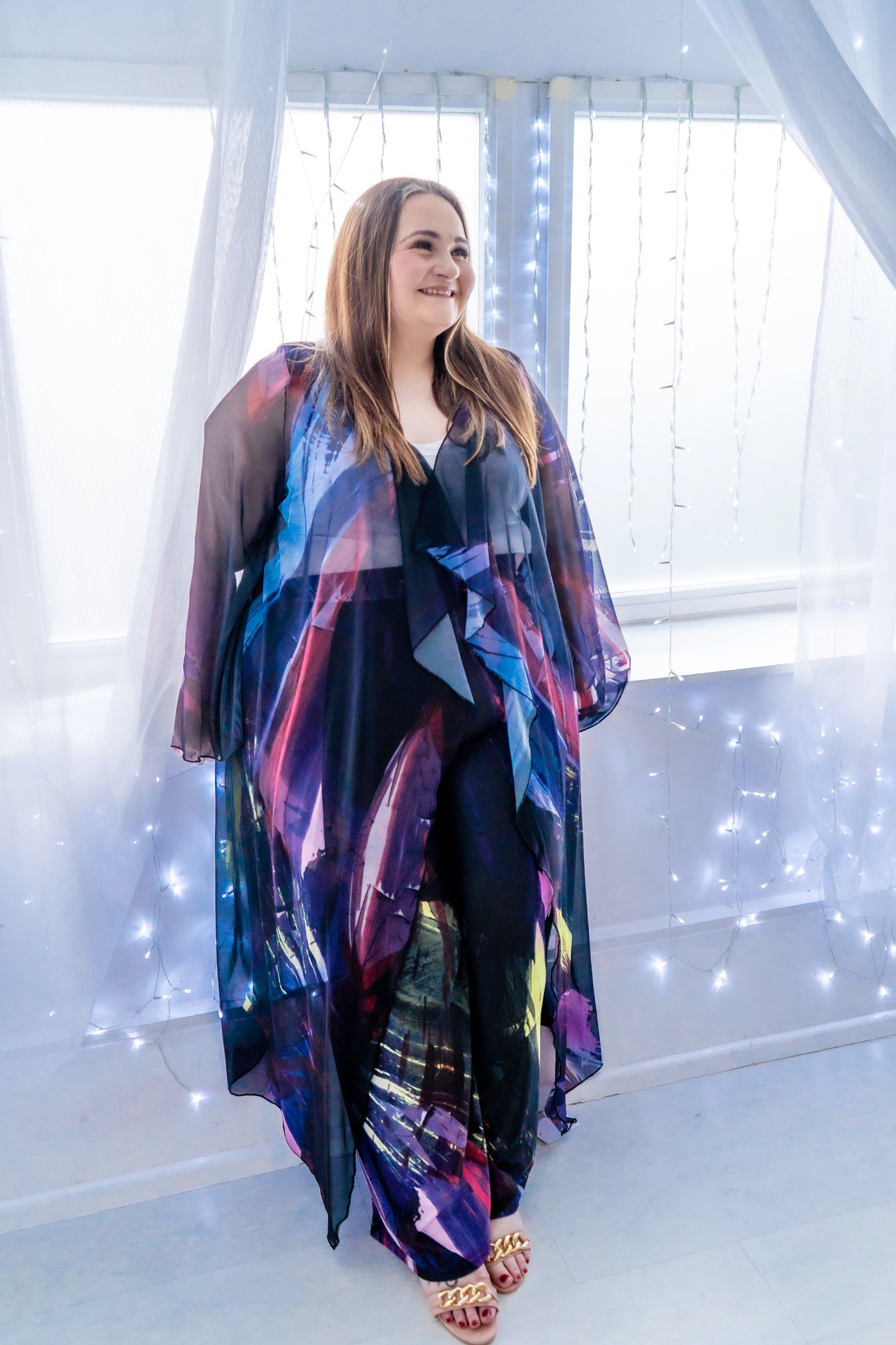 Scarlett & Jo Black Abstract Lounge Pants