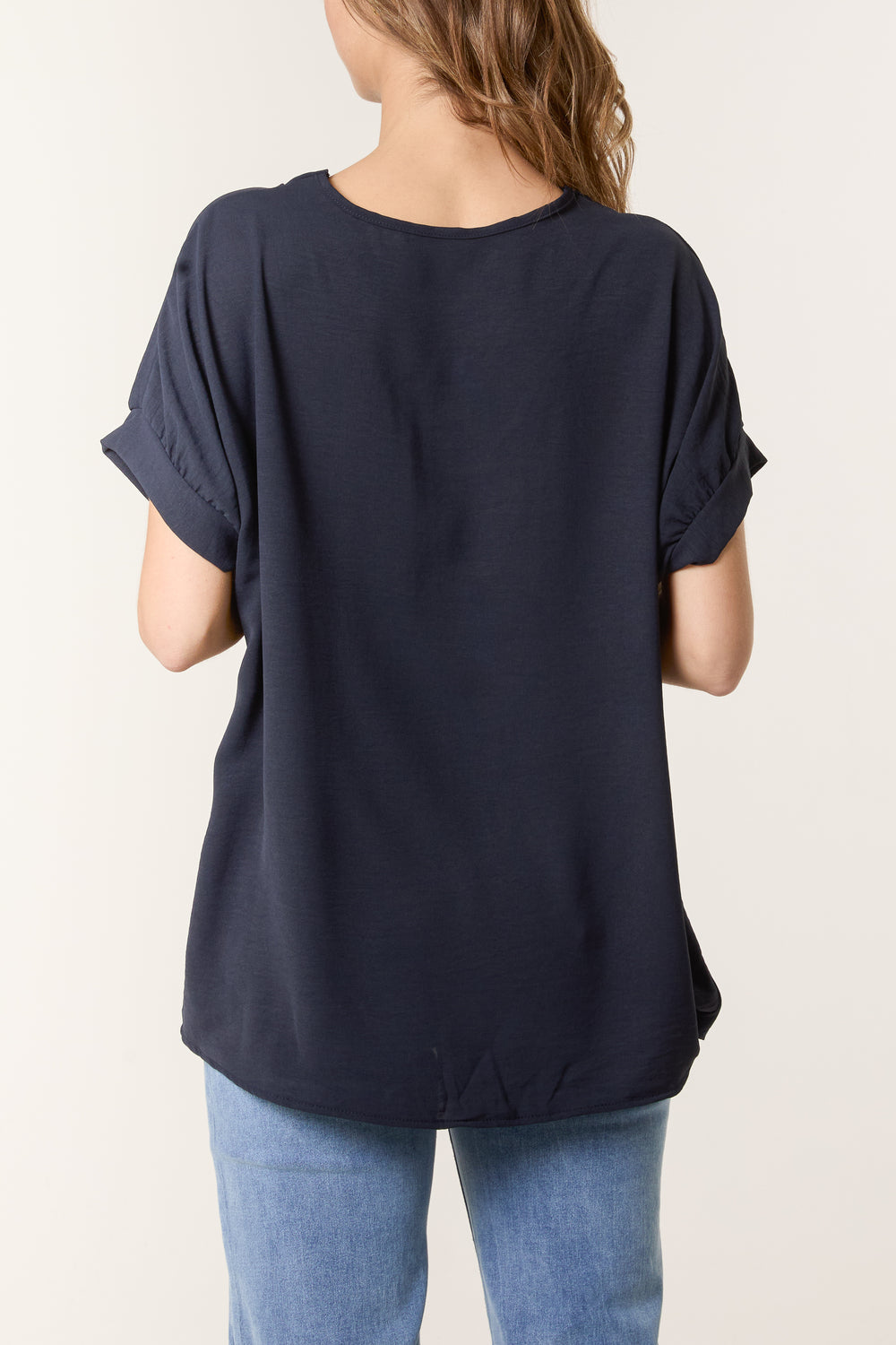 Floaty V Neck Short Sleeve Top