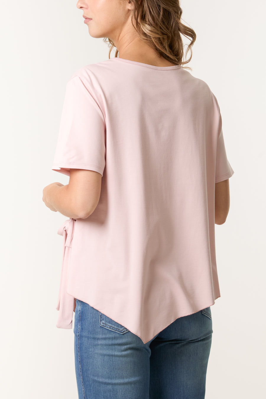 Round Neck Front Tie Top