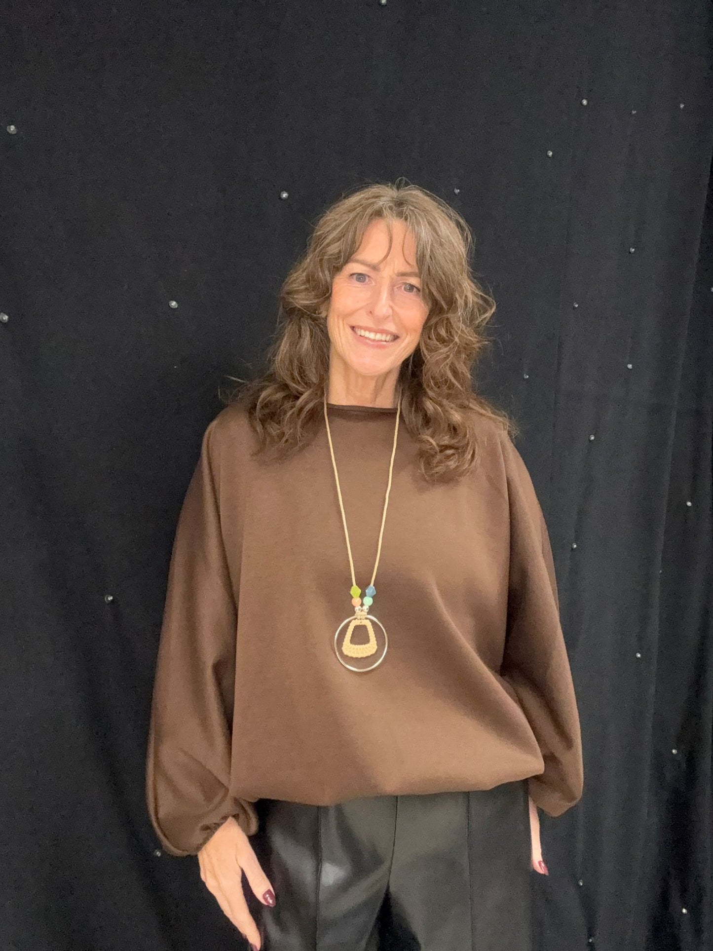 Necklace Soft Touch Batwing Sweat Top