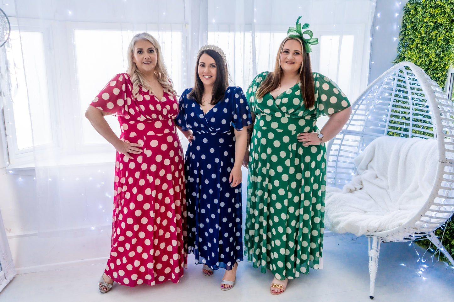 Scarlett & Jo Isabelle Cerise Cream Lollidot Maxi Dress