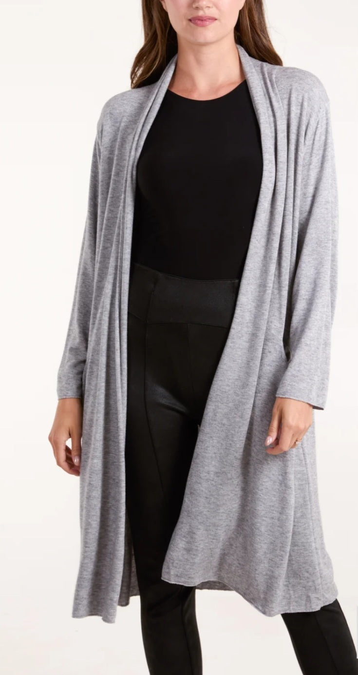 Longline Fine Knit Cardigan