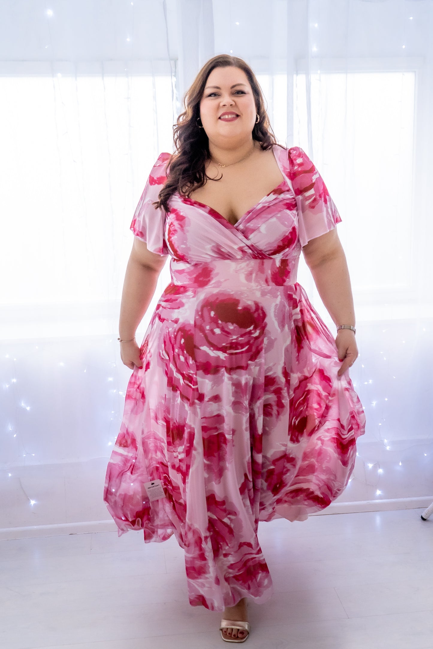 Scarlett & Jo Kemi Pink Rose Maxi Dress