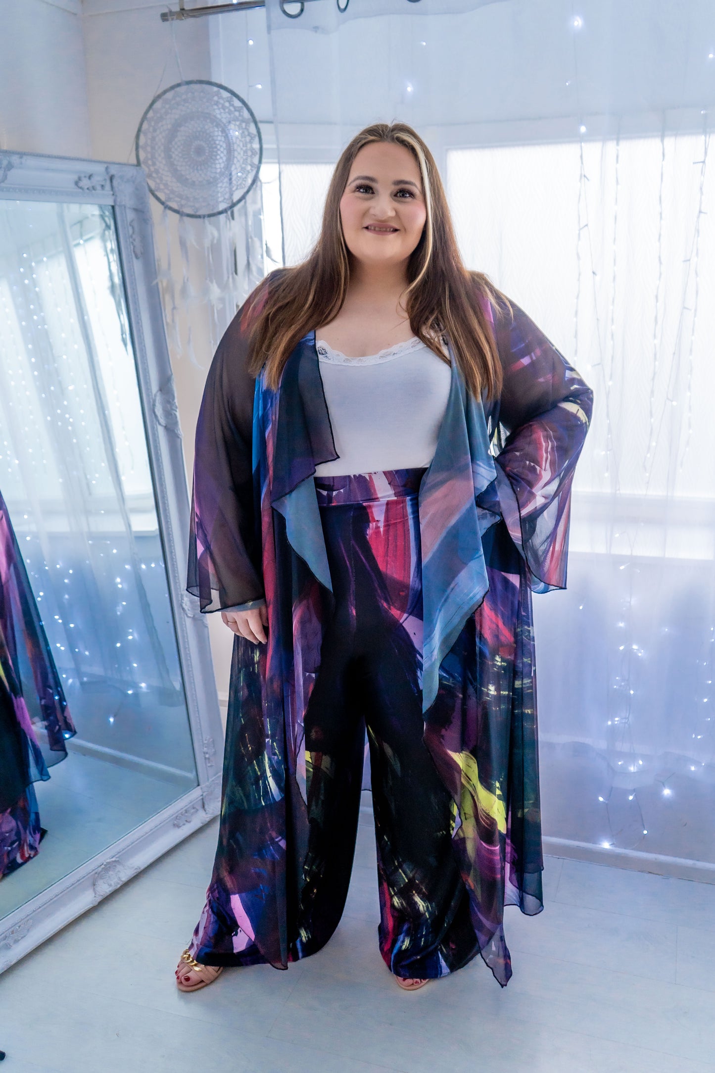 Scarlett & Jo Black Abstract Lounge Pants