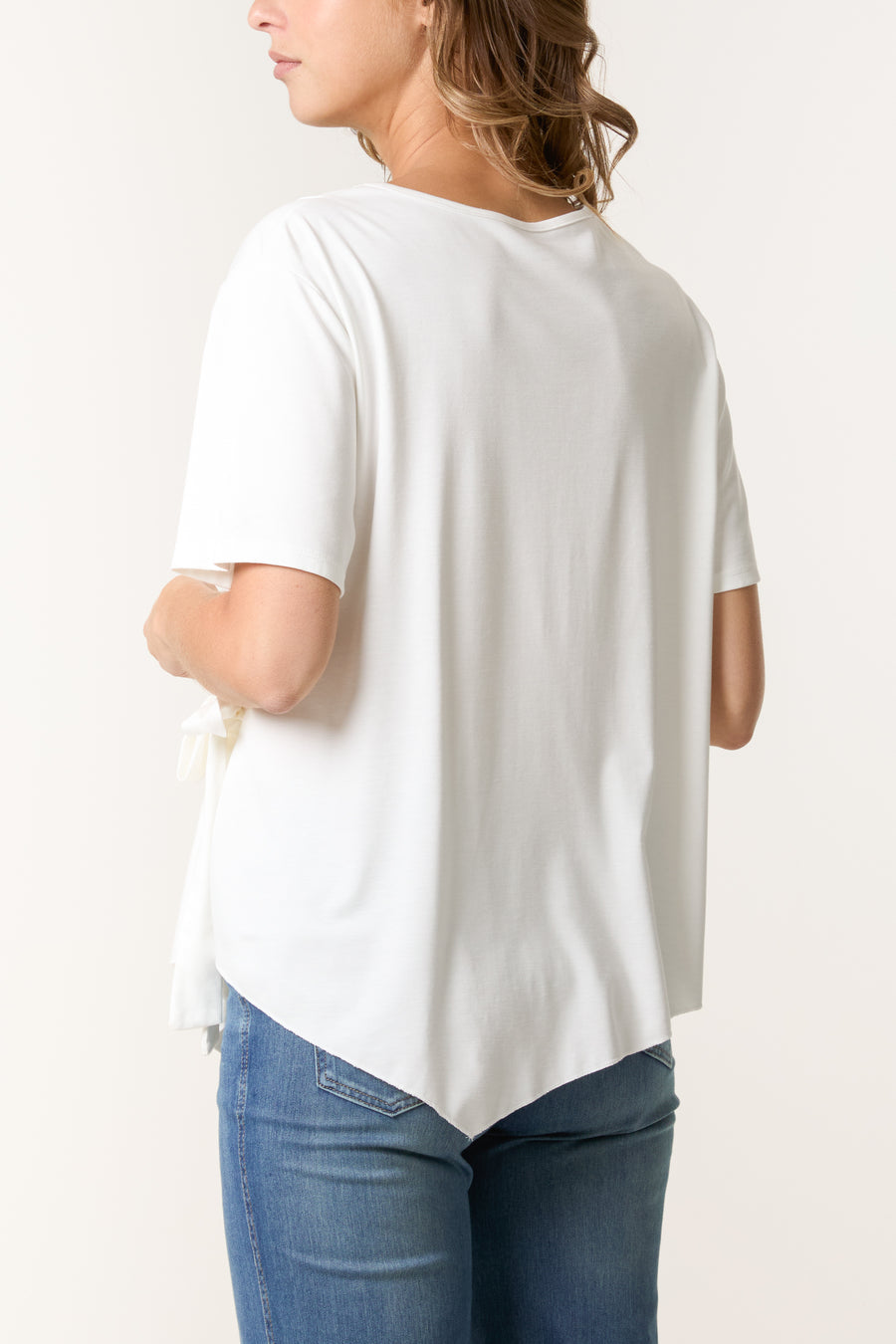 Round Neck Front Tie Top