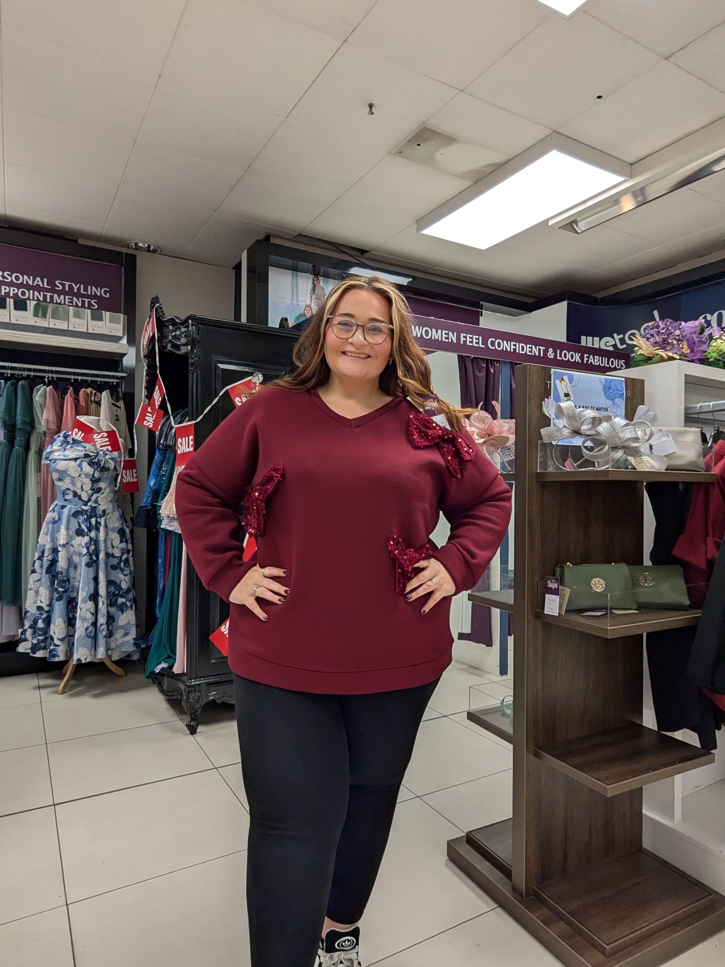 Sparkle Bow Front Jumper