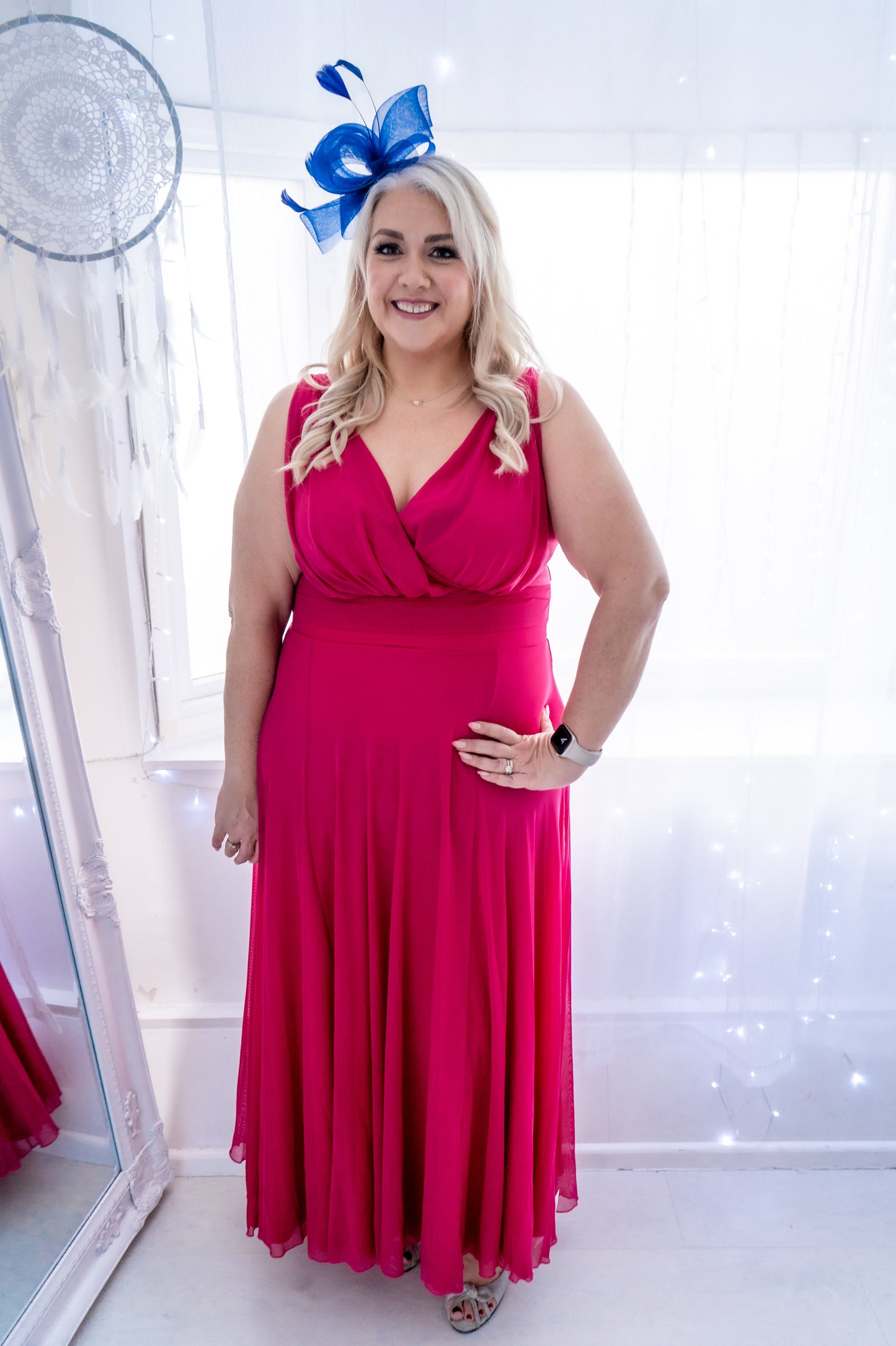Scarlett & Jo Nancy Cerise Maxi Dress