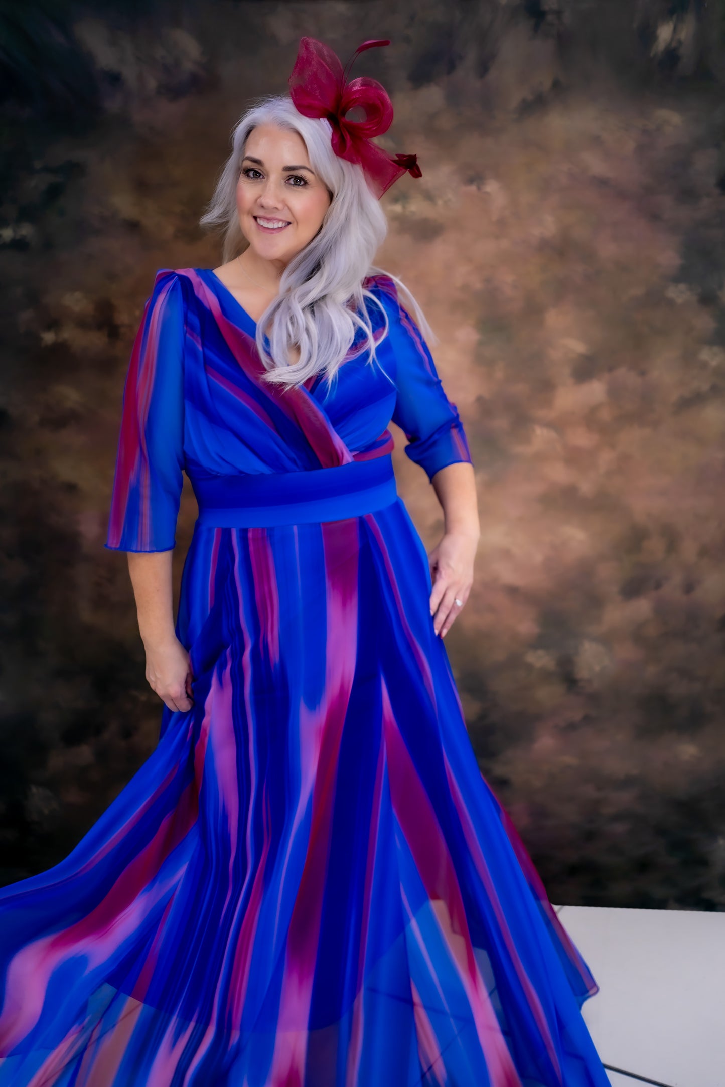 Scarlett & Jo Verity Blue Ikat Maxi Dress