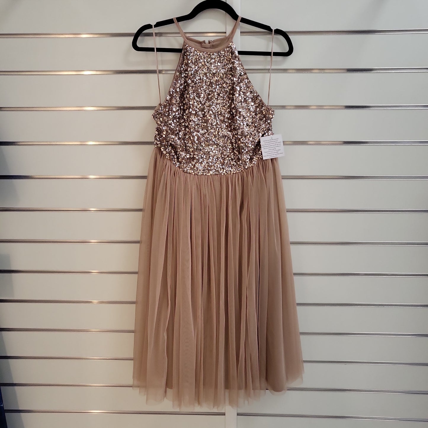 Maya Deluxe Embellished Halter Midi Dress