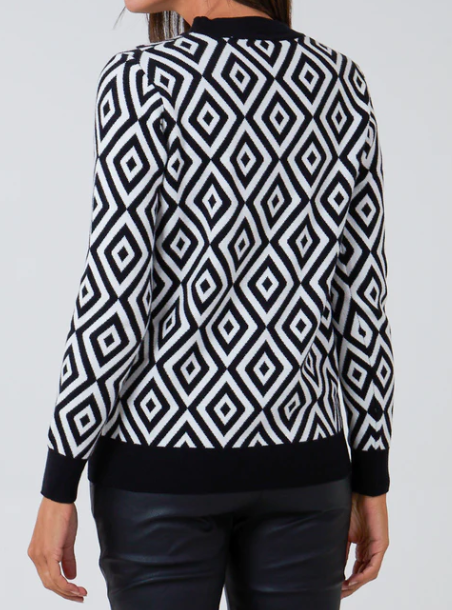 Diamond Geometric Jacquard Jumper
