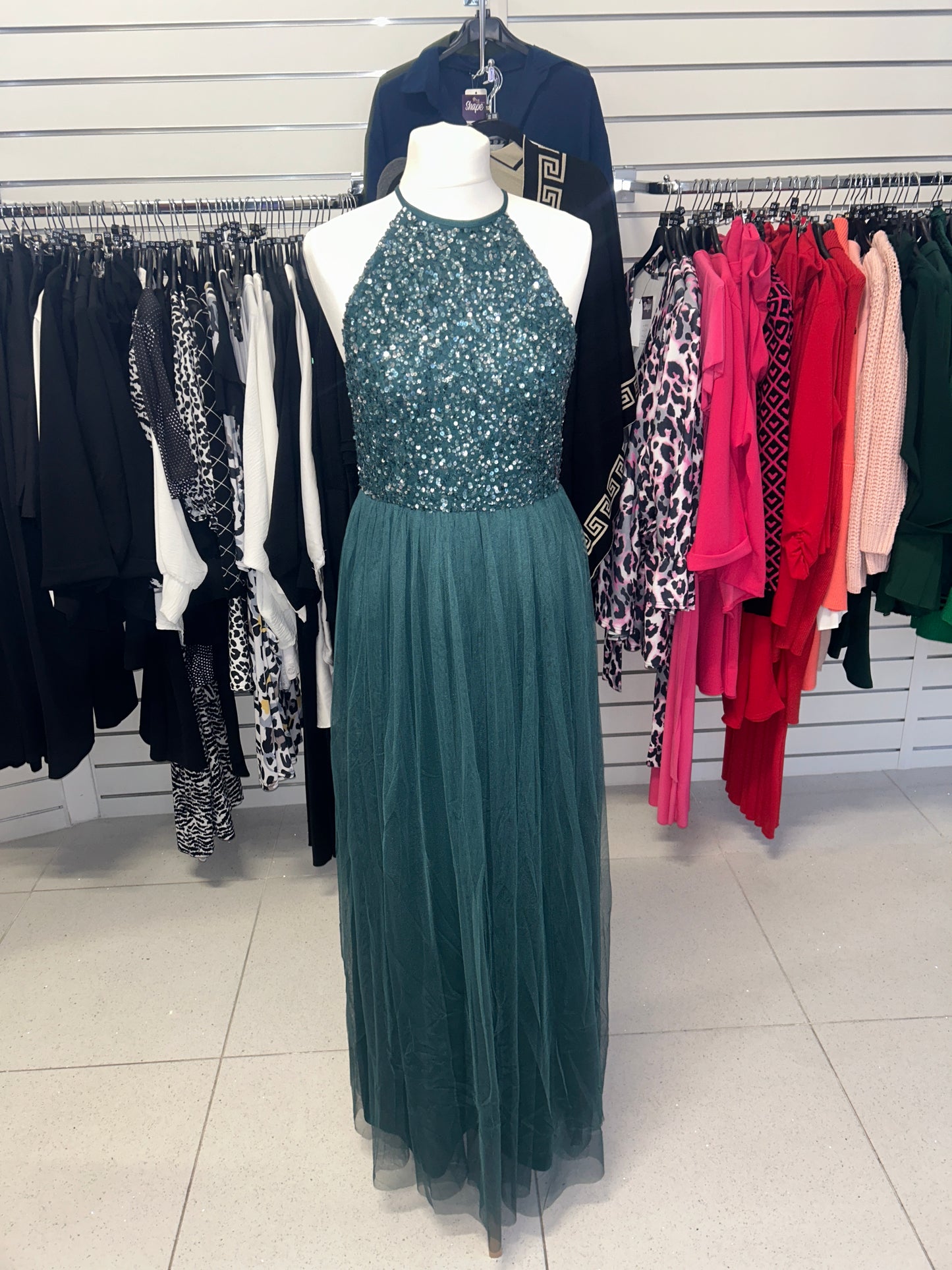 Maya Deluxe Embellished Halter Maxi Dress