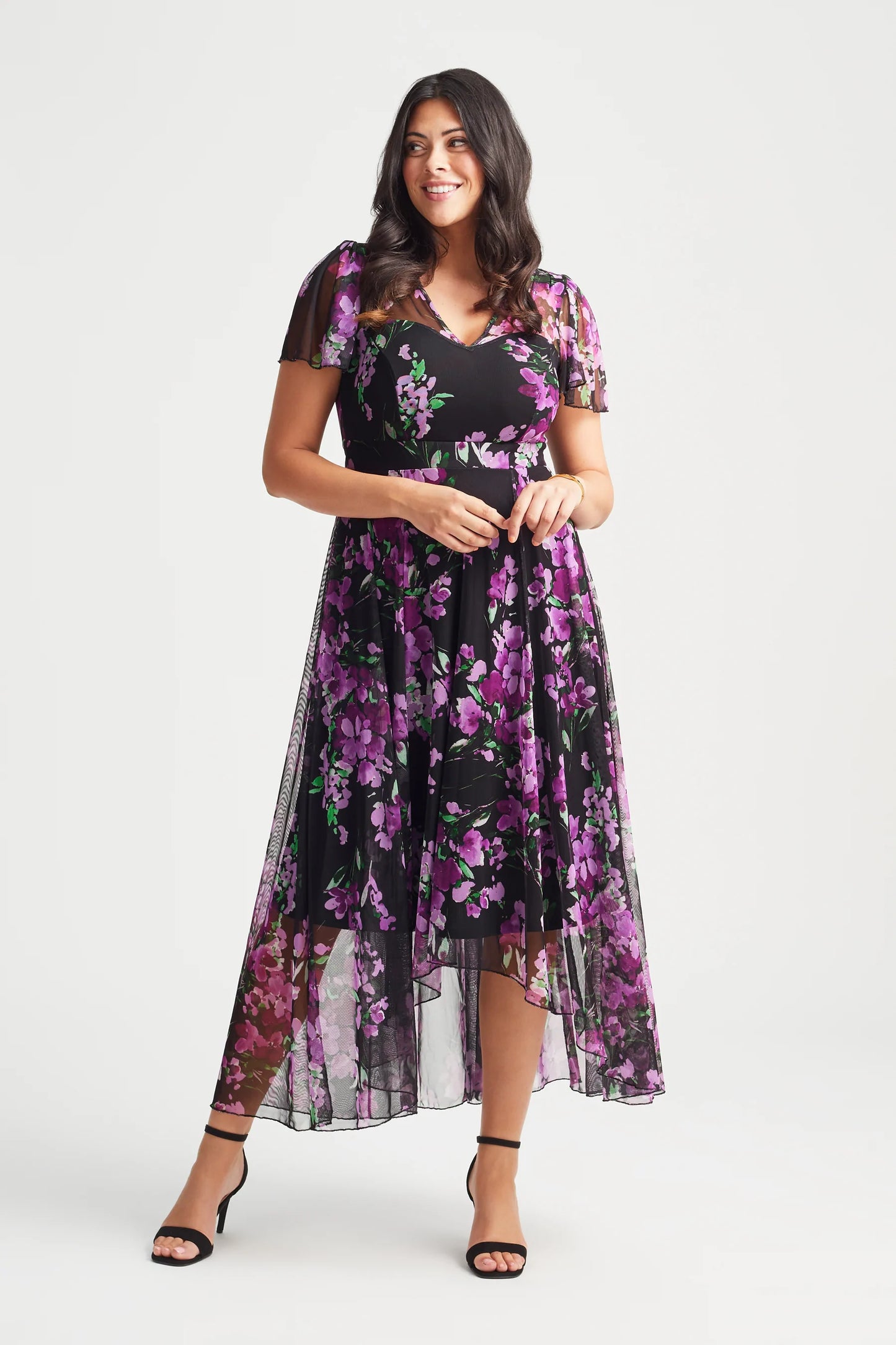 Scarlett & Jo Tilly Black Purple Dress
