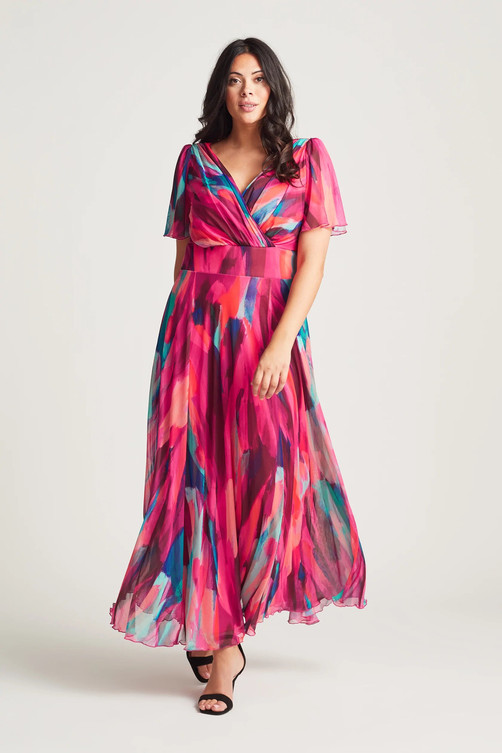 Scarlett & Jo Isabelle Winter Pink Maxi Dress Style for your Shape Scarlett & Jo Isabelle Winter Pink Maxi Dress Style for your Shape