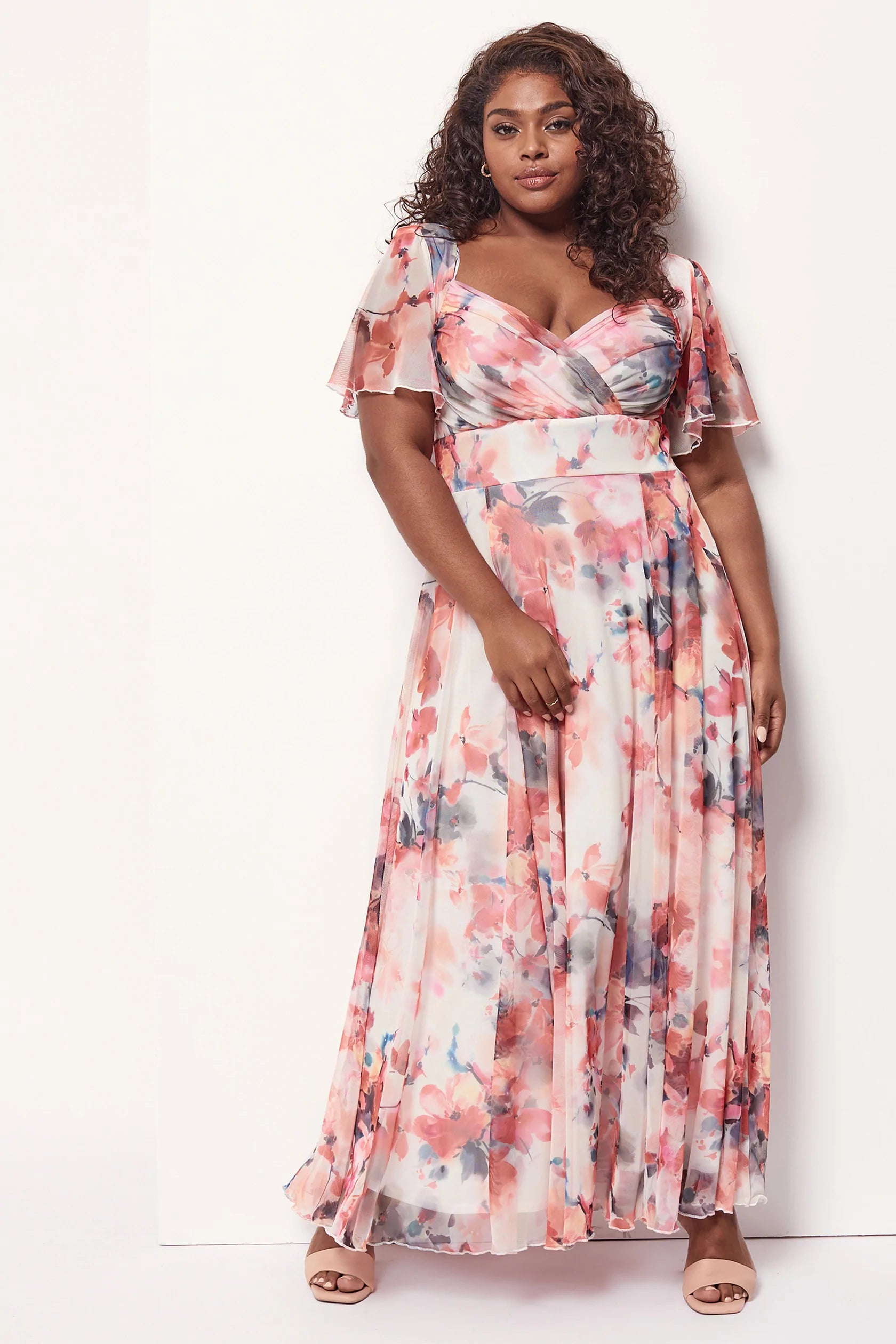 Scarlett & jo chiffon maxi deals dress