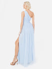 Anaya with Love Light Blue One Shoulder Maxi Dress