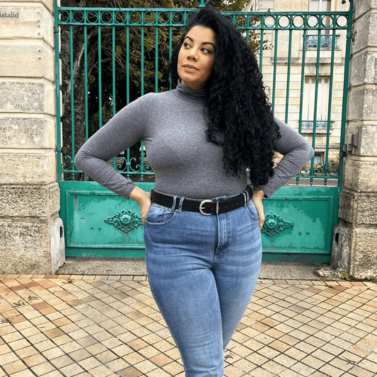 Snag Vegan Leather Belt With Silver Buckle