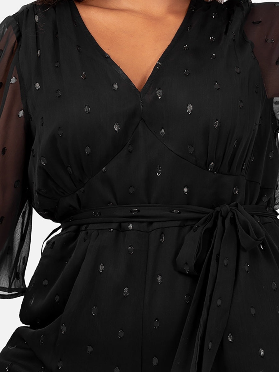 Lovedrobe Black V Neck Jumpsuit