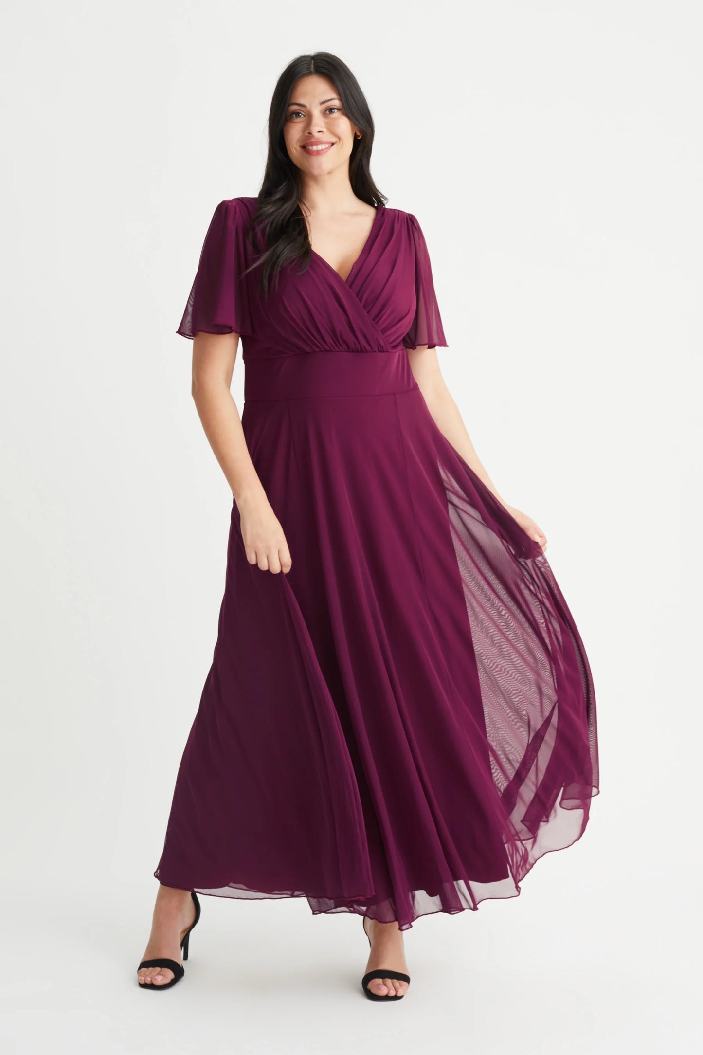 Scarlett & Jo isabelle Magenta Maxi Dress