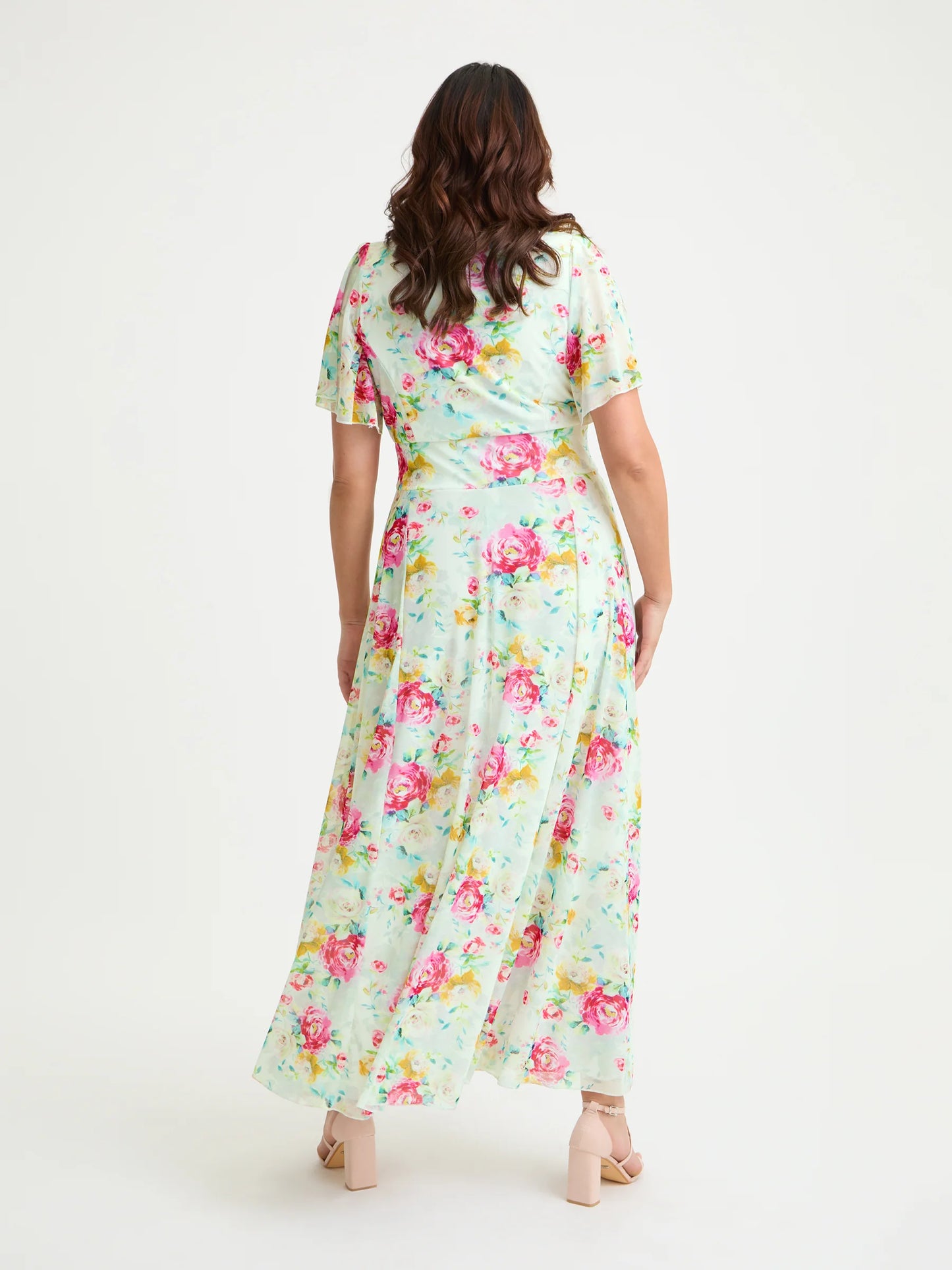 Scarlett & Jo Kemi Ivory Pink Maxi Dress