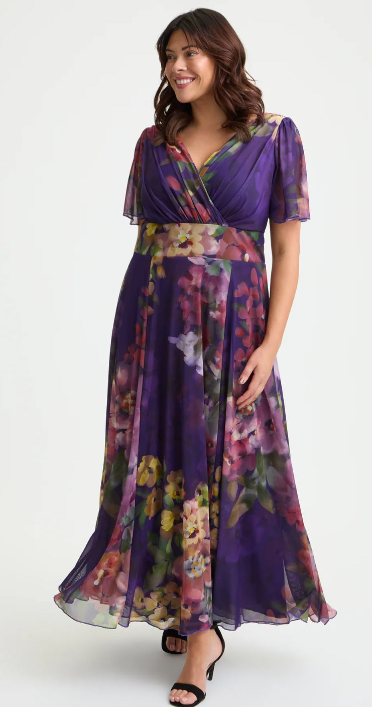 Scarlett & Jo Isabelle Angel Sleeve Maxi Dress