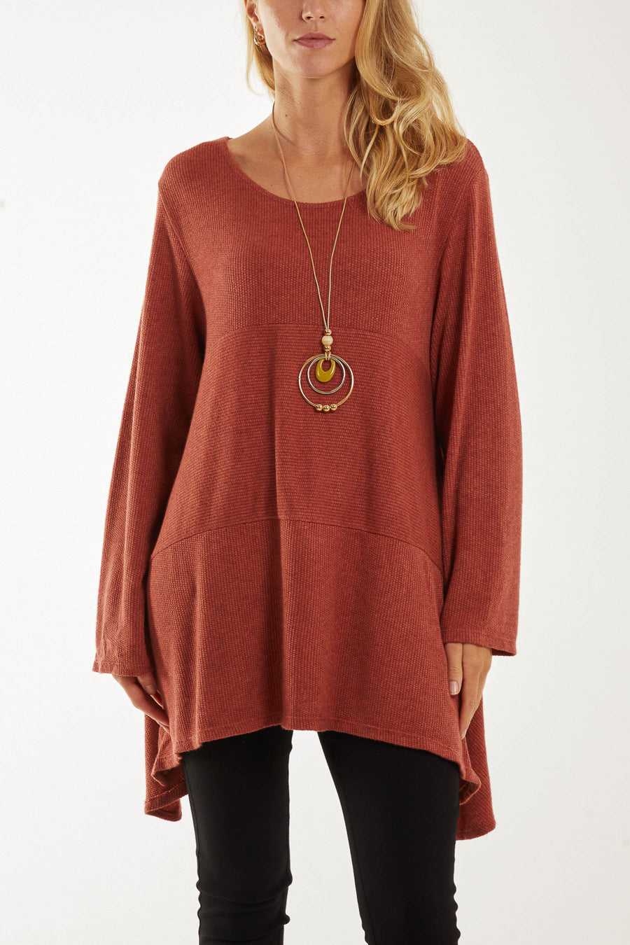Fine Knit Jumper With Necklace